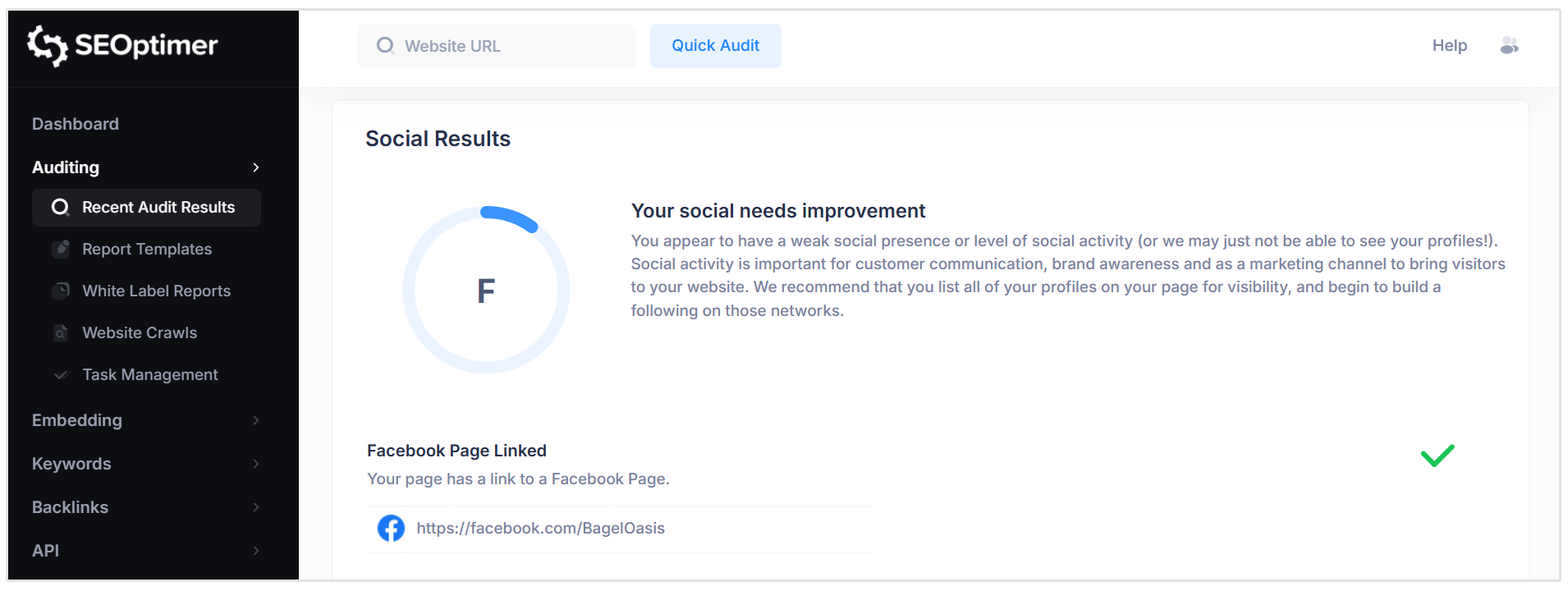 Social Results summary